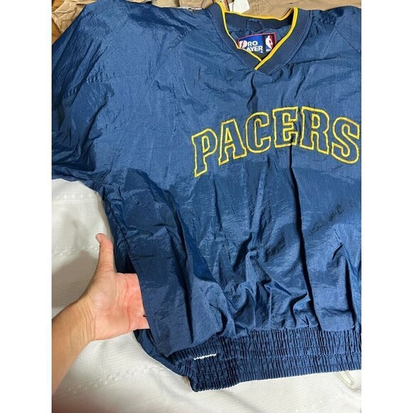 Vintage NBA Pro Player Indiana Pacers V-Neck Pullover Jacket Size XL Embroidered - Picture 12 of 12
